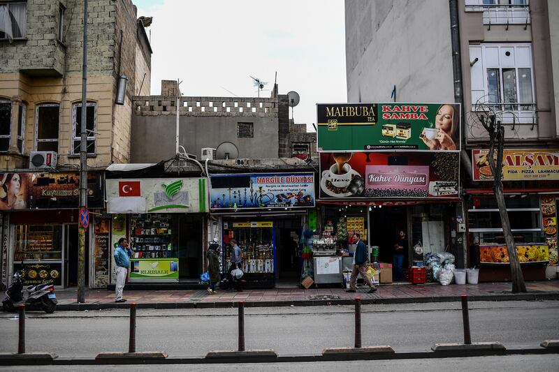 Arabic letters on shop signs in Gaziantep, Turkey. AFP 