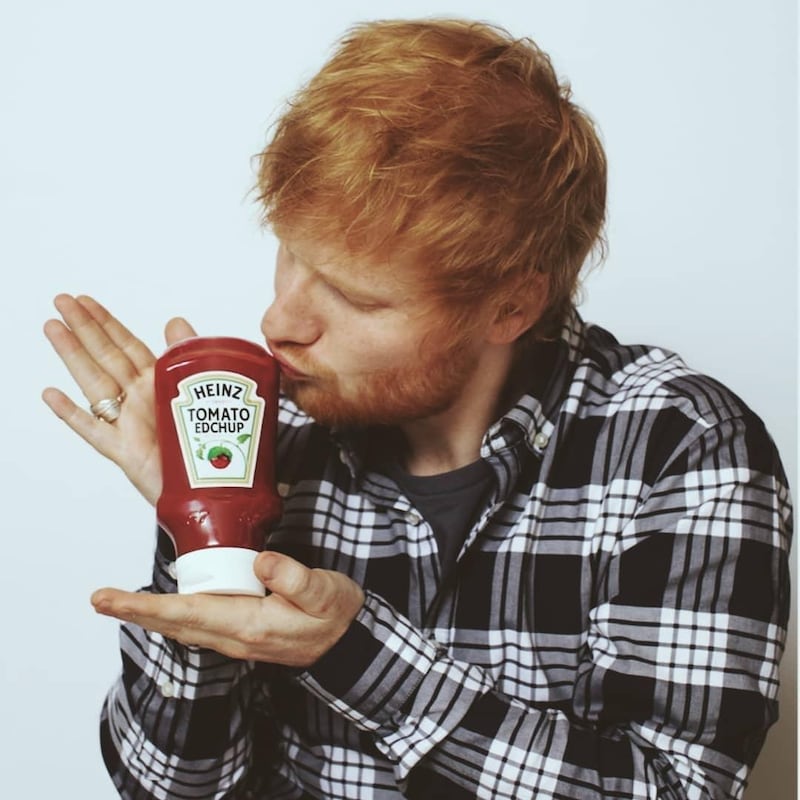 Ed Sheeran and Heinz have teamed up for a limited edition of 'Edchup'. Courtesy Heinz