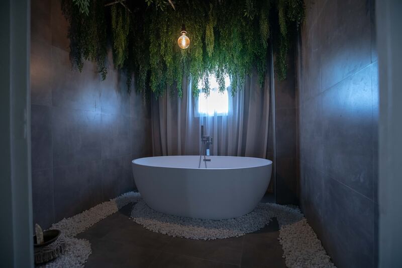 The Bali-themed bathroom. Leslie Pableo / The National