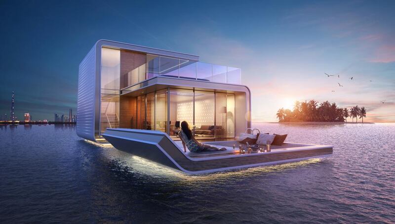 Each villa, designed and manufactured in Dubai, will have three levels — one underwater, one at sea level, and an upper deck — with a completely submerged master bedroom and bathroom.