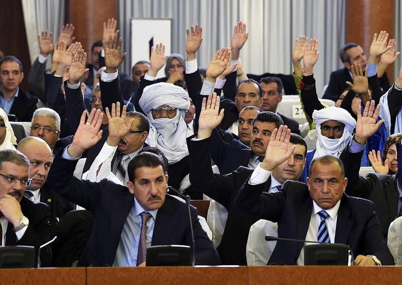 Algerian parliament yesterday passed constitutional reforms proposed by president Abdelaziz Bouteflika after the 2011 Arab Spring uprisings, with 499 out of 517 MPs present voting in favour. Farouk Batiche / AFP

