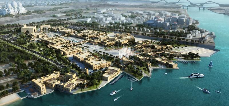Illustration showing the planned renovation of Khor Al Maqta in Abu Dhabi. Courtesy Abu Dhabi Executive Council 