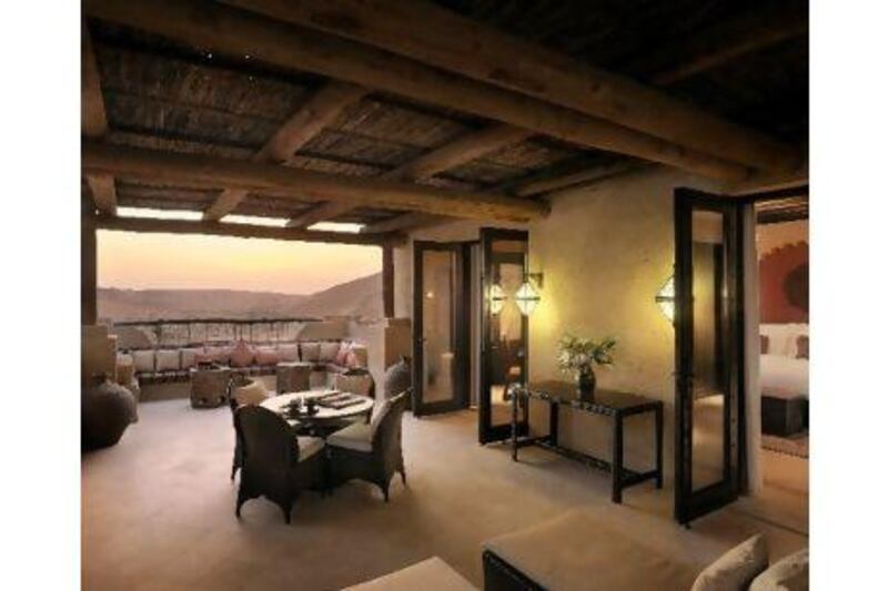 Next month, stay in a deluxe terrace room and learn a few calligraphy skills at Qasr Al Sarab Desert Resort. Courtesy of Anantara Hotels, Resorts and Spas