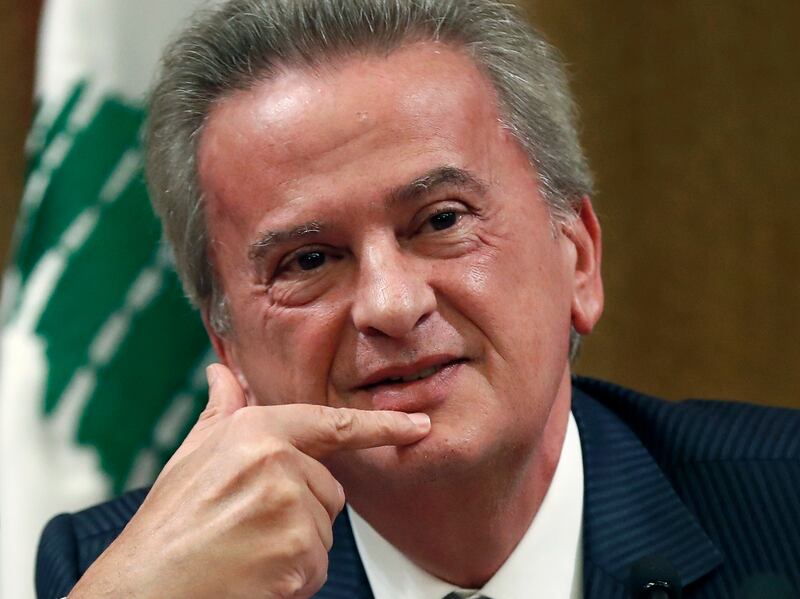 Lebanon's Central Bank Governor Riad Salameh has been accused of money laundering, bribery, forgery, illicit enrichment and tax evasion. AP