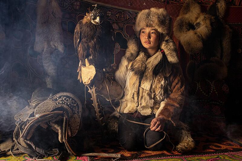 Kevin Shi's 'Girl Eagle Hunter' won first place in the portrait category. Courtesy Kevin Shi