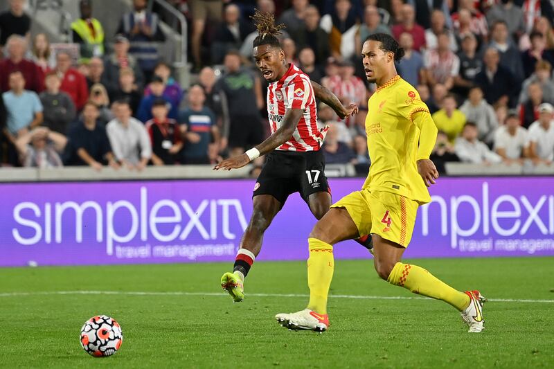 Ivan Toney - 7. The striker was dominant in the air and linked well with Mbeumo. His touch to set up the first goal was exquisite. Getty Images