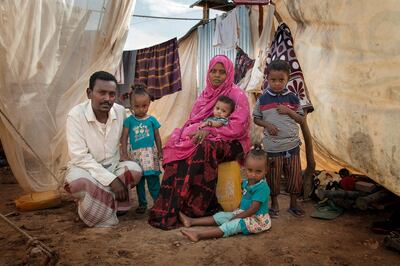 Section 1
From Mokha
Work: Teacher in chimi

Father: Gamil Salem Ali 
Mother: Amina Ahmed Ahmed 
Chlidren : Ali 
Twin: Ramah and Mauda 
Baby: Diknayat 

Yemeny refugees, camp of Markazi. Obock, Djibouti, Decembre, 2016

http://nyuad.nyu.edu/en/research/faculty-research/akkasah.html
