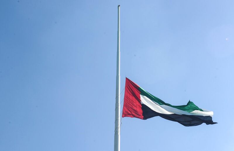 Abu Dhabi, United Arab Emirates - Flagpole at Heritage Village flying at half mast to commemorate Martys day on Thursday November 30, 2017. (Khushnum Bhandari/ The National)
