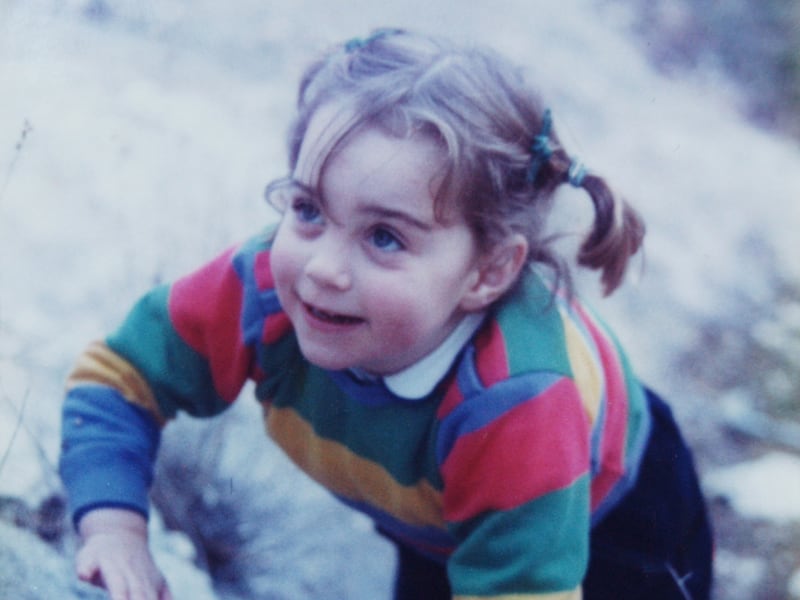 Kate on a family holiday in the Lake District when she was three years old