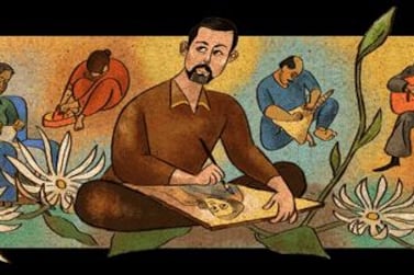 Syrian artist Louay Kayali is the subject of Google's doodle on January 20, 2019. 