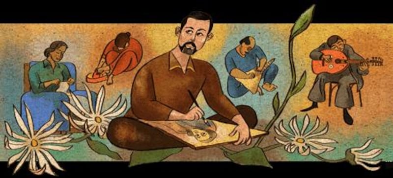 Syrian artist Louay Kayali is the subject of Google's doodle on January 20, 2019. 