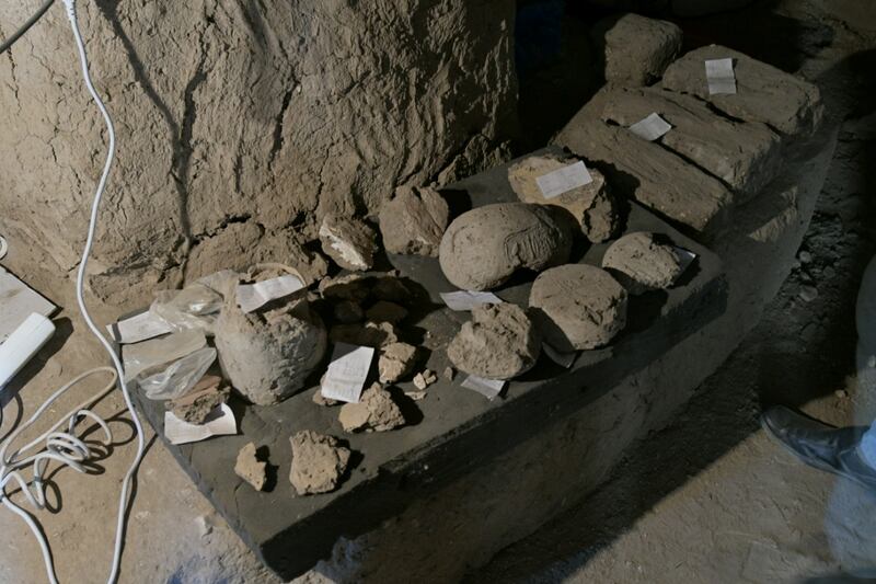 Archeological discoveries are seen in Luxor, Egypt, in this undated handout photo. Zahi Hawass Center for Egyptology and High Council of Antiquities Joint Mission/Handout via REUTERS ATTENTION EDITORS - THIS IMAGE WAS PROVIDED BY A THIRD PARTY. MANDATORY CREDIT. NO RESALES. NO ARCHIVES