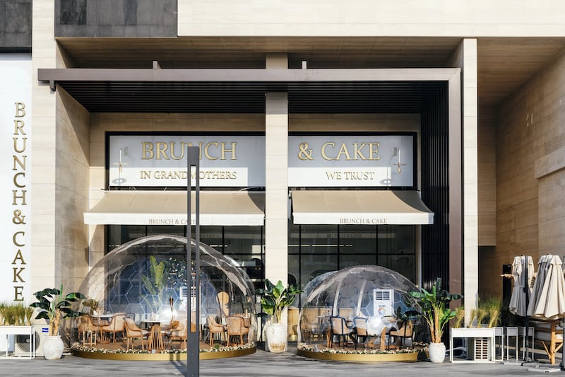 Brunch & Cake has outdoor air-conditioned dining pods. Photo: Brunch & Cake