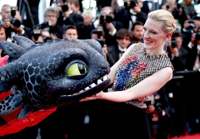 Cate Blanchett attends the premiere of How To Train Your Dragon 2 at the 67th Cannes International Film Festival. Andreas Rentz / Getty Images

