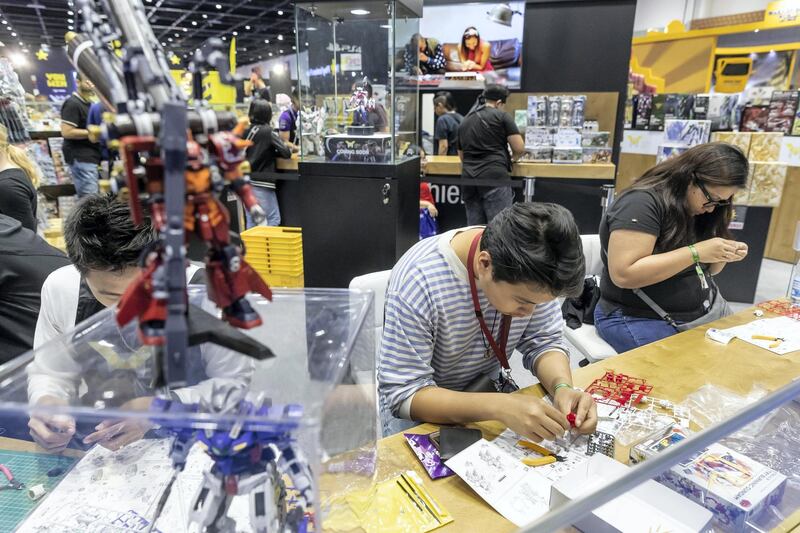 DUBAI, UNITED ARAB EMIRATES. 13 APRIL 2019. MEFCC 2019 at the Dubai World Trade Center. General view of Comic Con held in Dubai. (Photo: Antonie Robertson/The National) Journalist: Chris Newbold. Section: National.