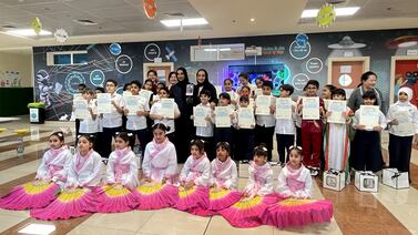 The programme reaches pupils in 155 UAE public schools who learn Mandarin from nursery until high school and also learn about Chinese music and culture. Photo: Chinese Language Programme
