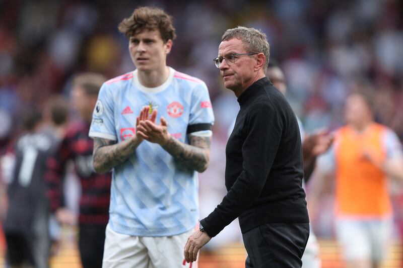 Ralf Rangnick's Manchester United stay ended with a 1-0 defeat at Crystal Palace on May 22. AP