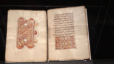 One manuscript showcases the Sudani script from the Maghreb family. Photo: Razmig Bedirian