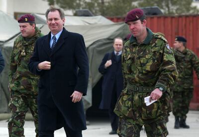 Geoff Hoon, centre, served as Tony Blair's defence secretary between 1999 and 2005.  Getty Images