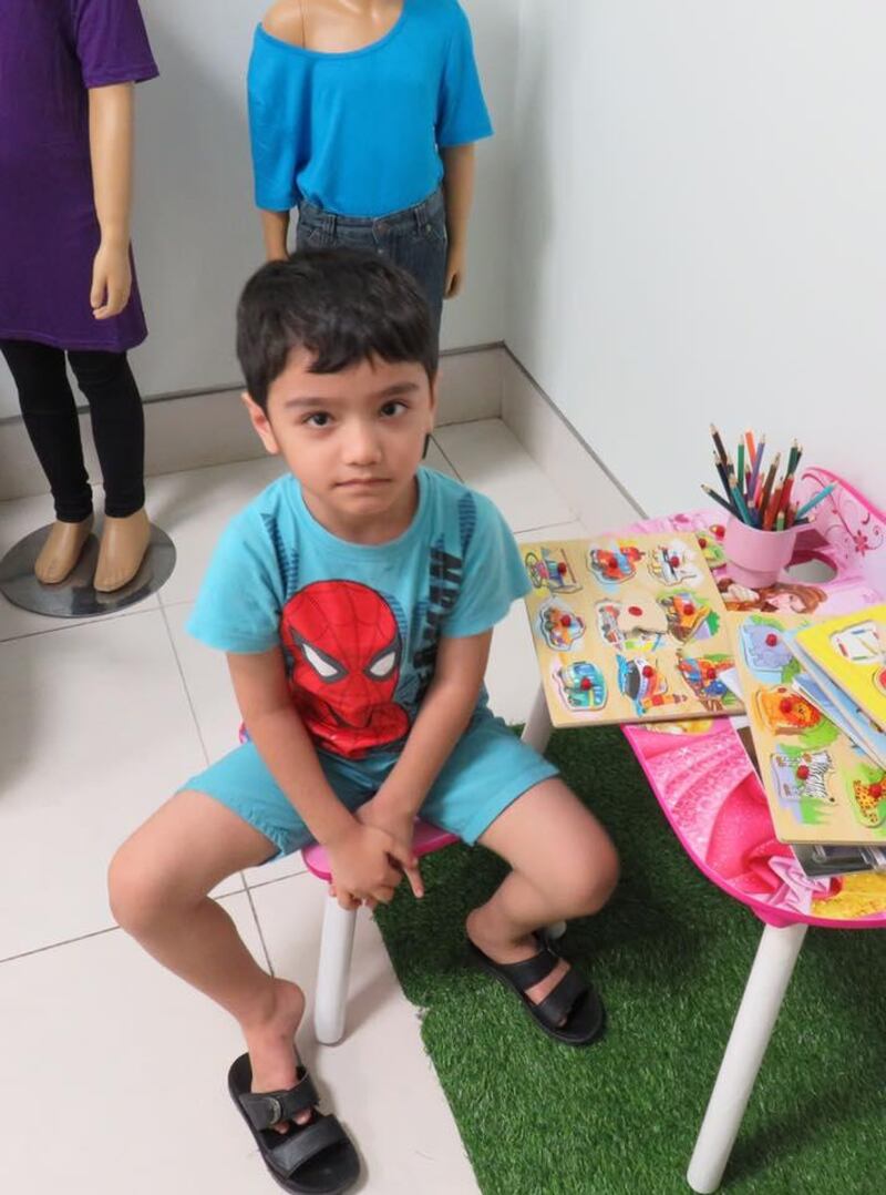 The five-year-old boy was found wandering in Al Reef Mall in Deira, near Salahuddin metro station. Courtesy: Dubai Police