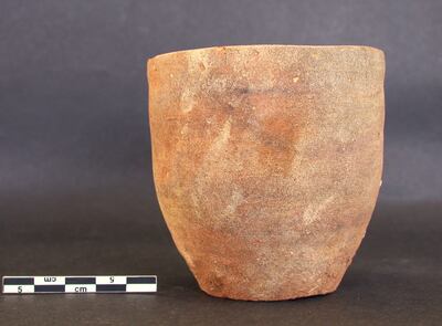 Sandy Red Ware locally produced pottery from the Hili archaeological site. Photo: S. Mery and the French Archaeological Mission to Abu Dhabi