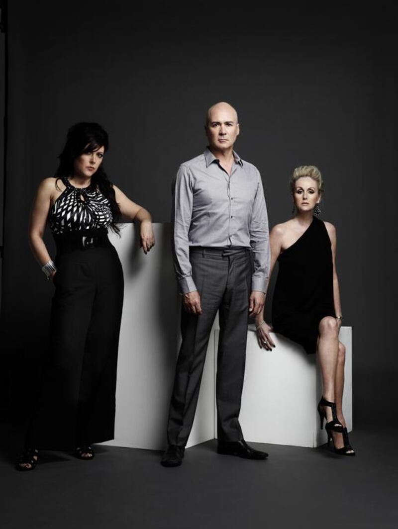 From left, Joanne Catherall, Philip Oakey and Susan Ann Sulley of The Human League. Courtesy Jump Media

