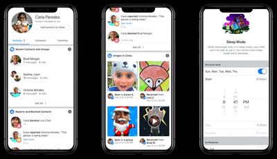 The Parent Dashboard on the app. Courtesy Messenger Kids