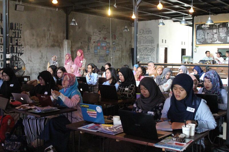 The #WikiGap edit-a-thon in Yogyakarta, on March 8, 2018