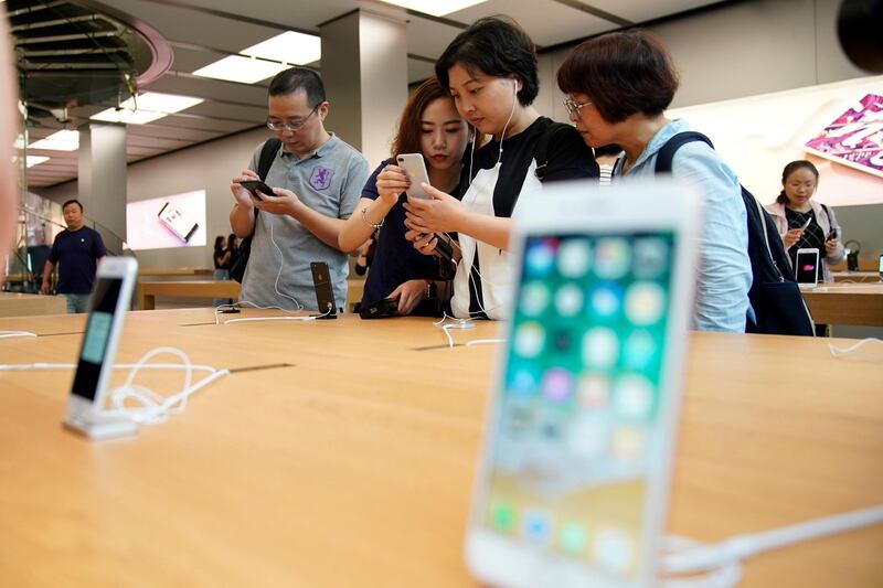 Analysts say Apple fans are holding out for the iPhone X due in November. Aly Song / Reuters