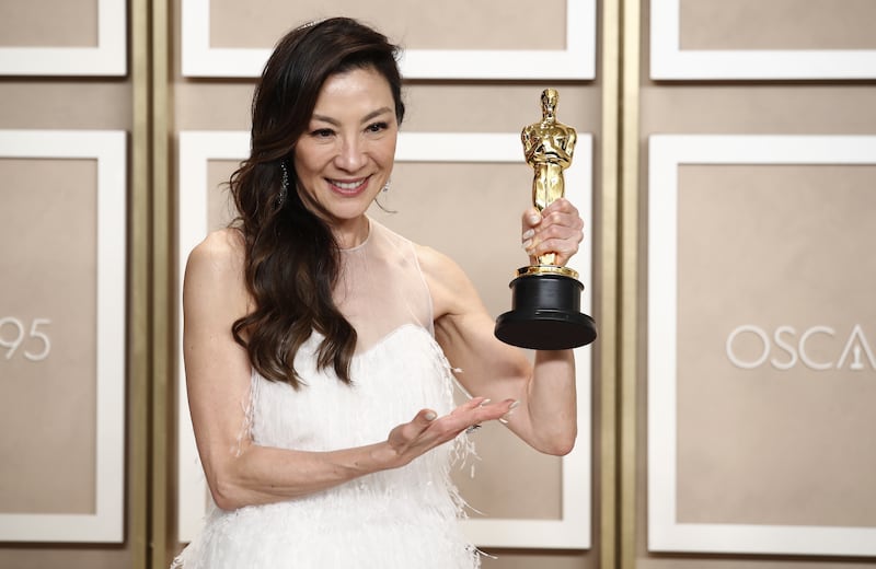 Michelle Yeoh became the first Asian winner of the Best Actress Oscar for her performance in Everything Everywhere All at Once. EPA