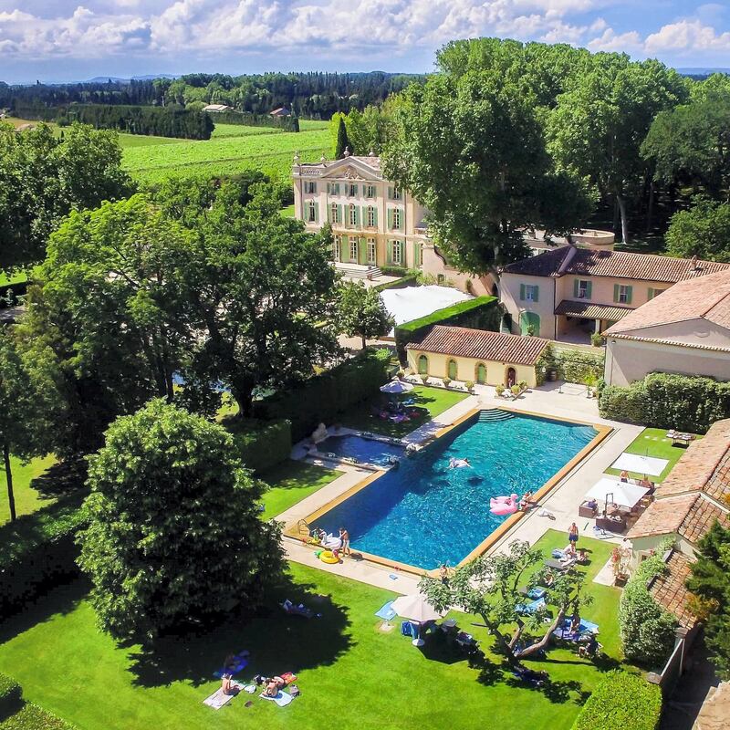 A bird's eye view of the chateau and its grounds. Courtesy Chateau De Tourreau