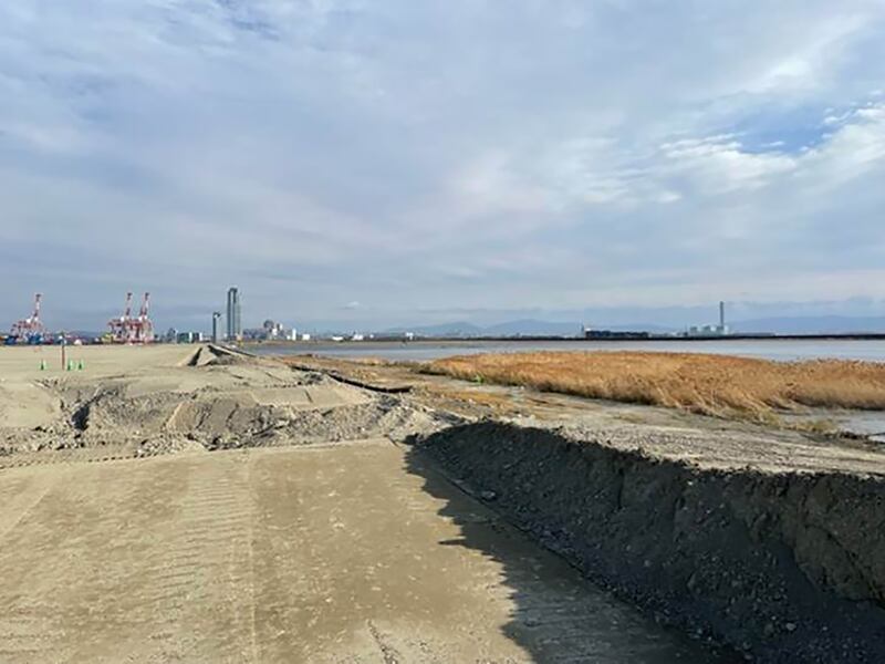 The artificial island that will be the site of Expo 2025 Osaka