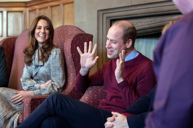 Kate Middleton chose a classic houndstooth Zara dress as she joined husband Prince William for a royal engagement in Bradford. AP