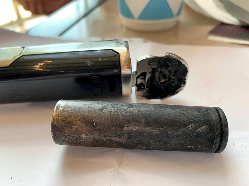 Mr Tooby believes the lithium battery became damaged