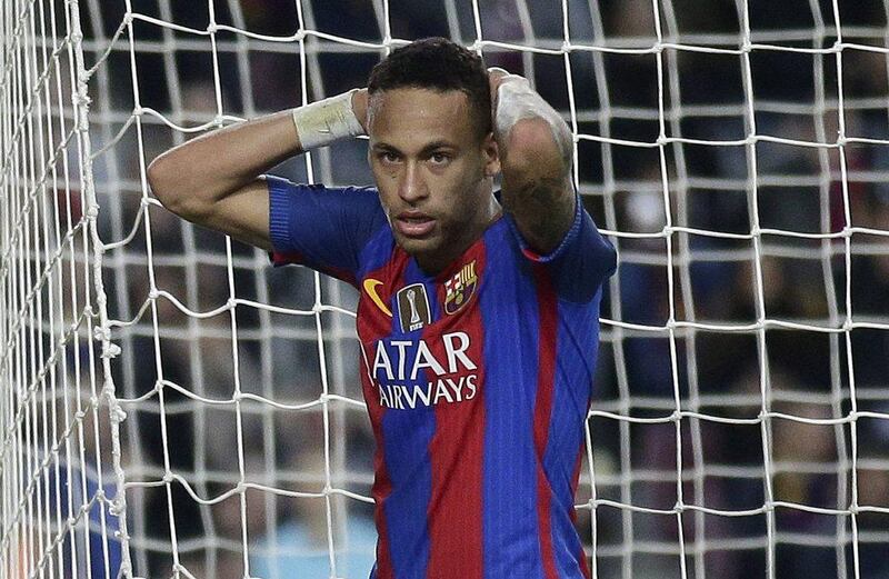 Spanish prosecutors are seeking a two-year prison sentence and a $10.6 million fine for Neymar on corruption charges because of alleged irregularities during his transfer from Brazilian club Santos to Barcelona, it was reported on Wednesday, November 23, 2016. Manu Fernandez / AP Photo