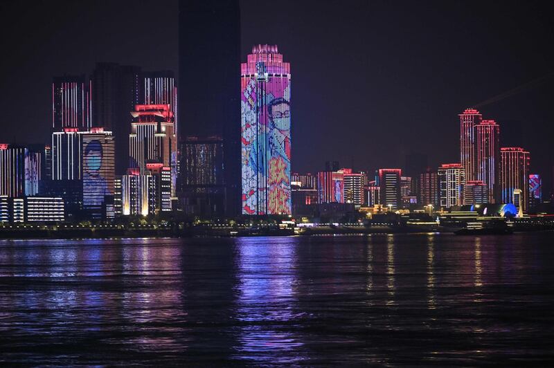 Residential and commercial buildings near Yangtze River is pictured in the city of Wuhan, in China's central Hubei province.  AFP