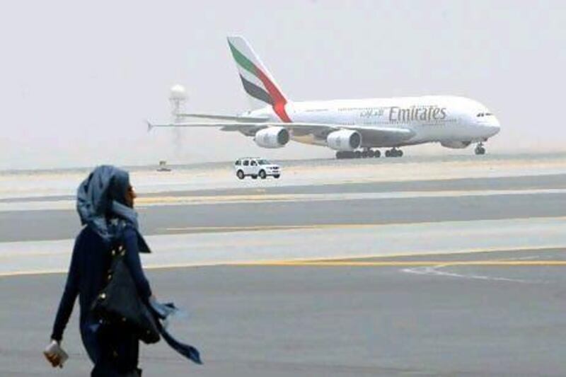 Emirates will soon resume flights to Tripoli. Karim Sahib / AFP