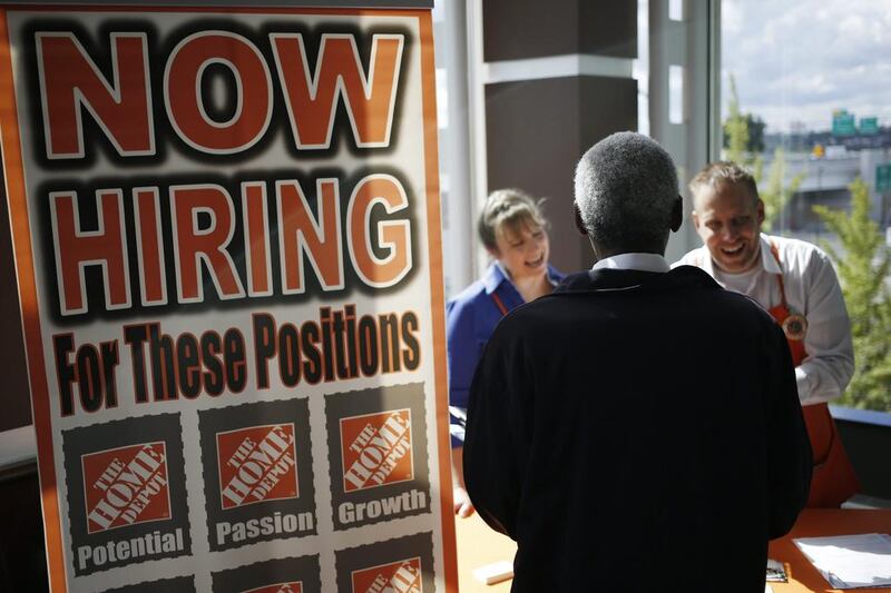 US nonfarm payrolls probably increased by 190,000 jobs last month, according to a Reuters survey of economists. Luke Sharrett / Bloomberg