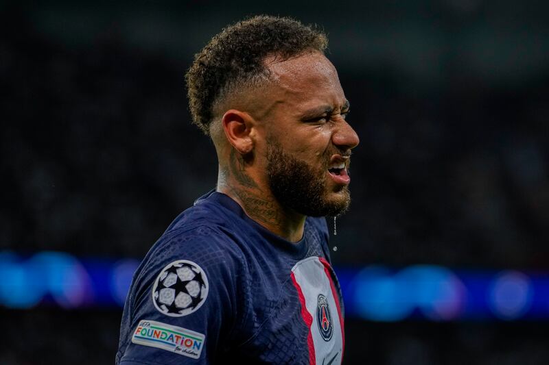 PSG's Neymar during the Champions League match against Juventus at the Parc des Princes. AP