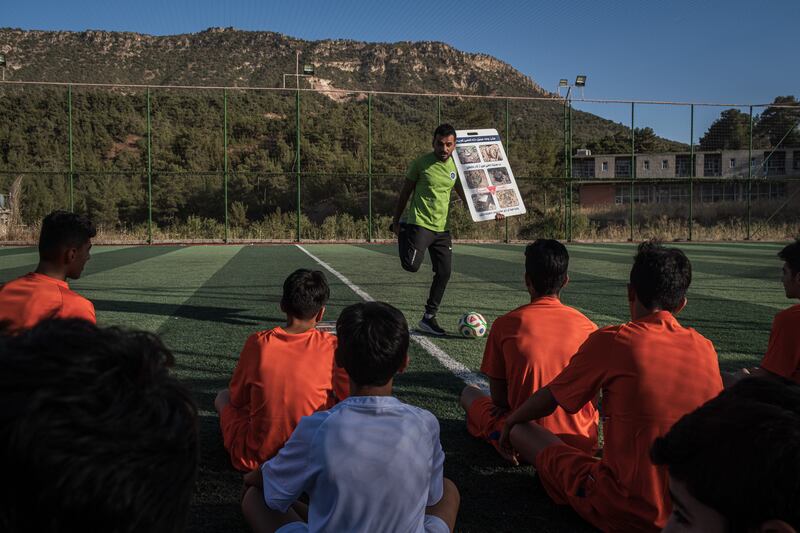 The non-governmental organisation Spirit of Soccer uses football training to educate young people on the dangers.