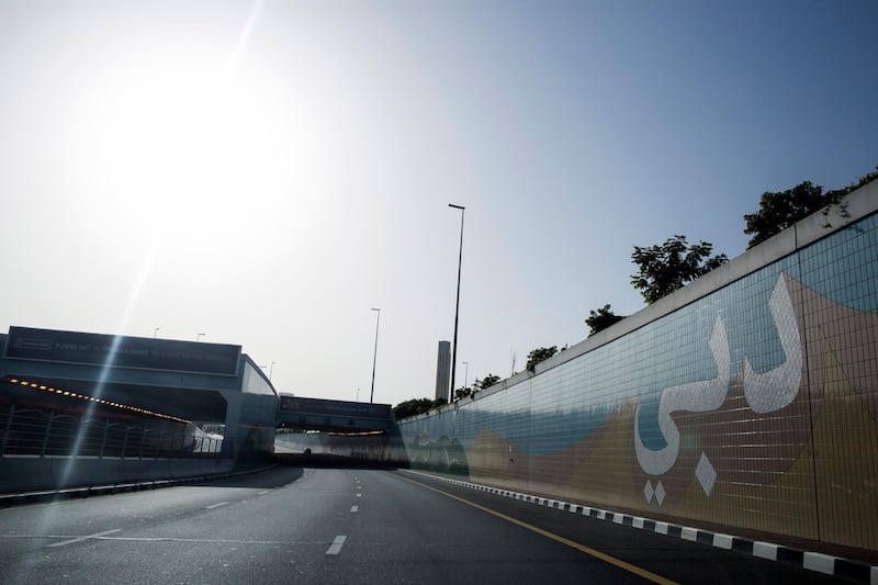 Dubai's streets fall silent.  EPA