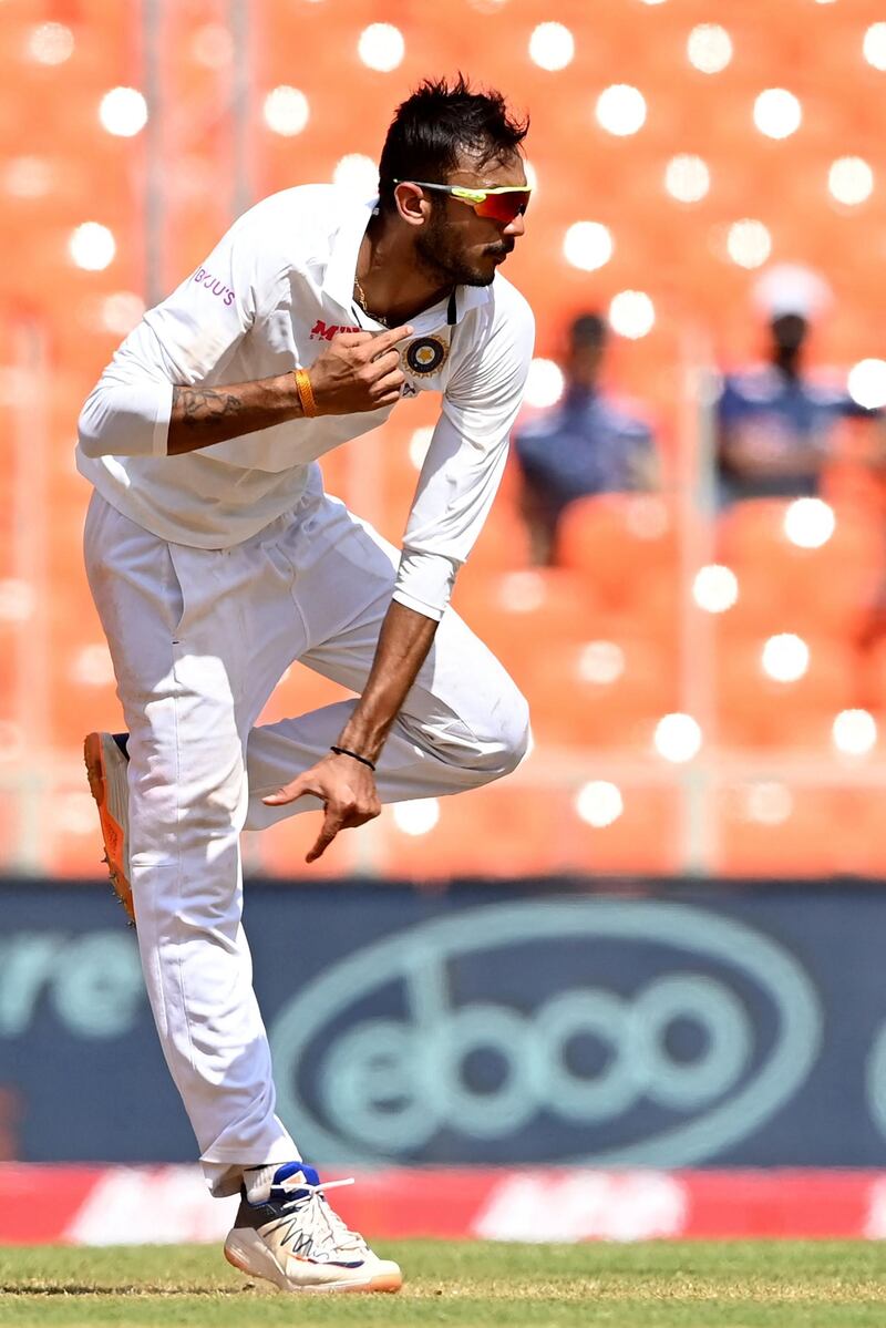 India's Axar Patel picked up five wickets in the second innings of the Ahmedabad Test against England. AFP