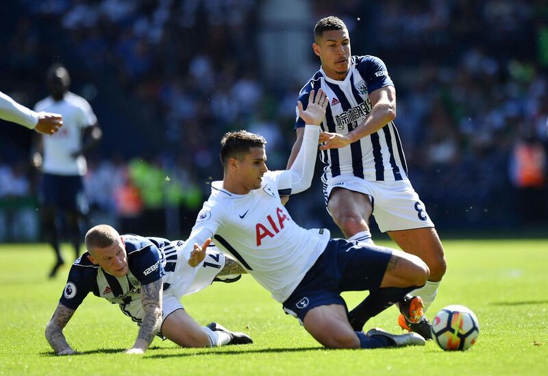 Centre midfield: Jake Livermore (West Bromwich Albion) – Kept Albion alive in the division and their remarkable run under Darren Moore going with a winner against Tottenham. Anthony Devlin / AP Photo