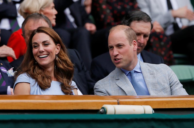 Britain's Catherine, Duchess of Cambridge, and Britain's Prince William, the Duke of Cambridge, in the Royal Box ahead of the final between Switzerland's Roger Federer and Serbia's Novak Djokovic. Andrew Couldridge / Reuters