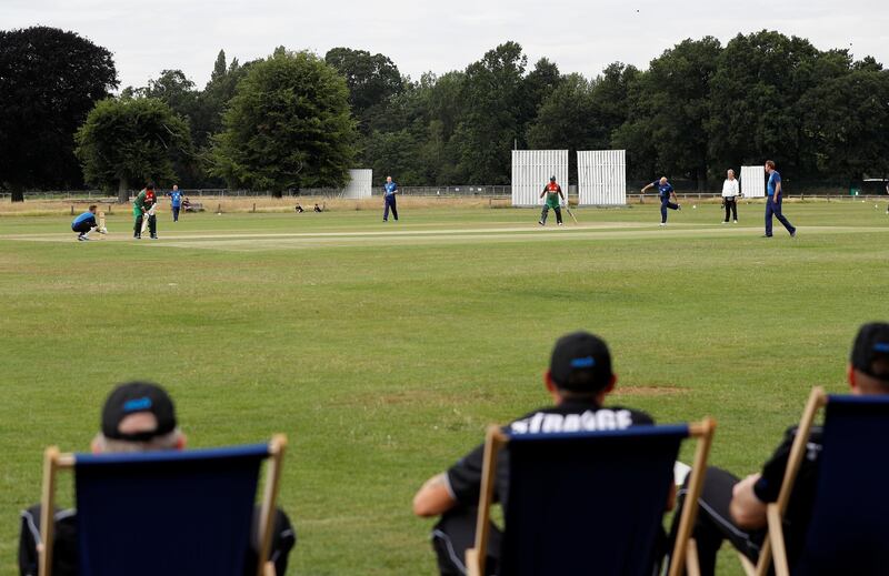 A view of the Teddington Cricket Club in London.