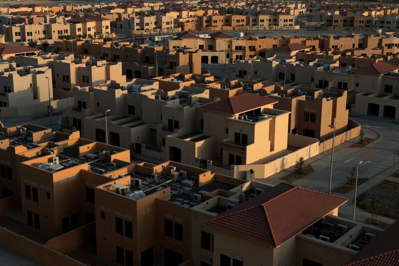 Abu Dhabi, United Arab Emirates, May 24, 2014:     General view of the Watani Residential Development project seen from the Al Rayyana Compound in the Khalifa City area of Abu Dhabi on May 24, 2014. Christopher Pike / The National

Reporter:  N/A
Section: News



