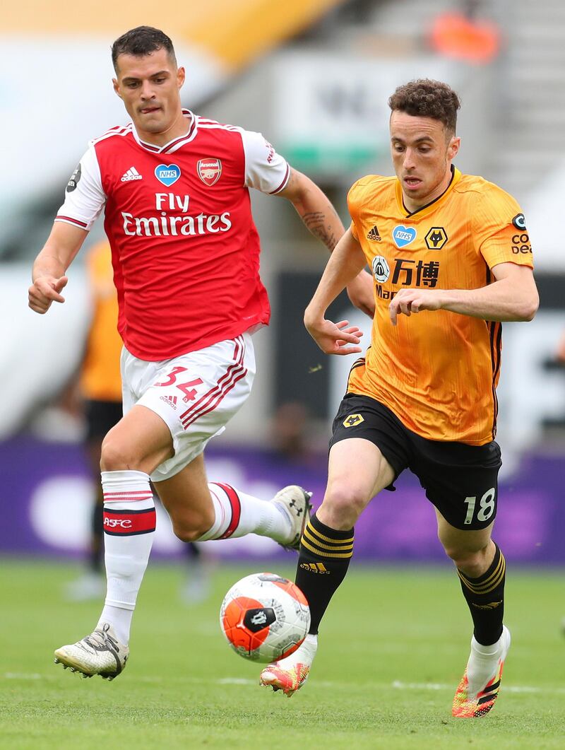 SUBS: Diogo Jota - (On for Dendoncker 55'): Lively when he came on, quick feet caused Arsenal defence some problems. EPA