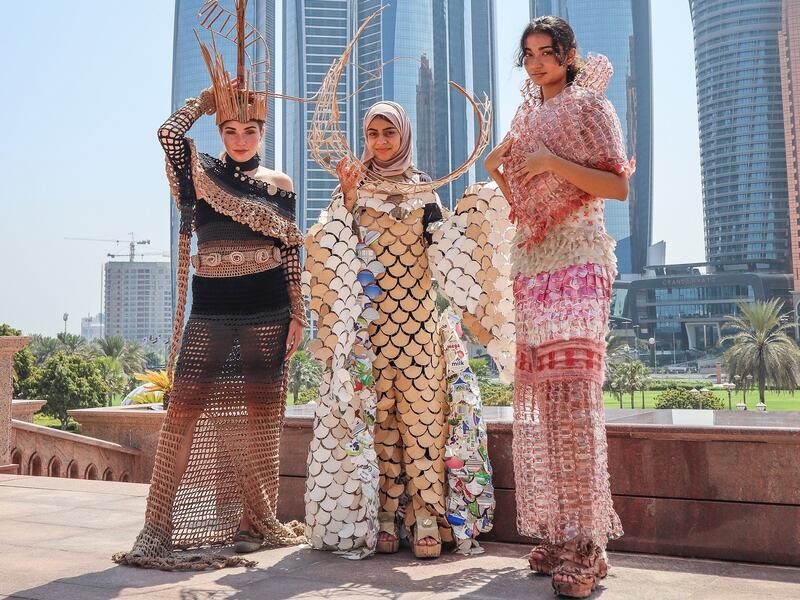 Junk Kouture aims to engage and inspire young designers to create works from rubbish around them. A fashion show will take place in Abu Dhabi in January. Photo: Junk Kouture