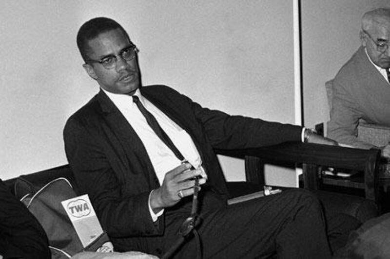 Malcolm X in New York City in 1964 before leaving for the African Nations conference in Egypt. AP Photo