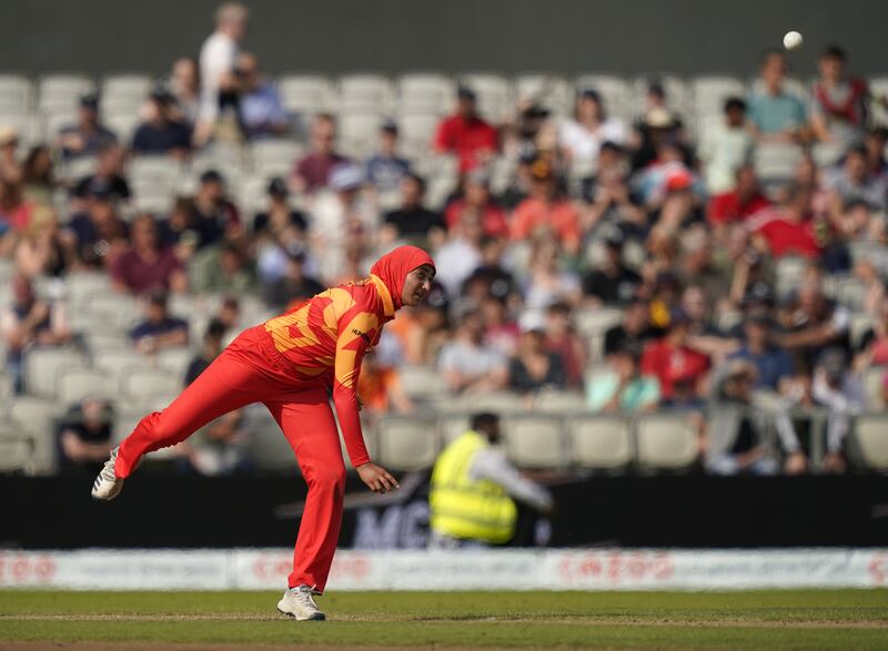Birmingham Phoenix's Abtaha Maqsood picked up two wickets during The Hundred match against Manchester Originals at Old Trafford on Sunday, July 25, 2021.